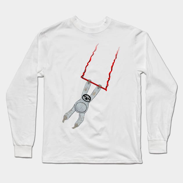 Trapeze sloth Long Sleeve T-Shirt by SnailAndCo